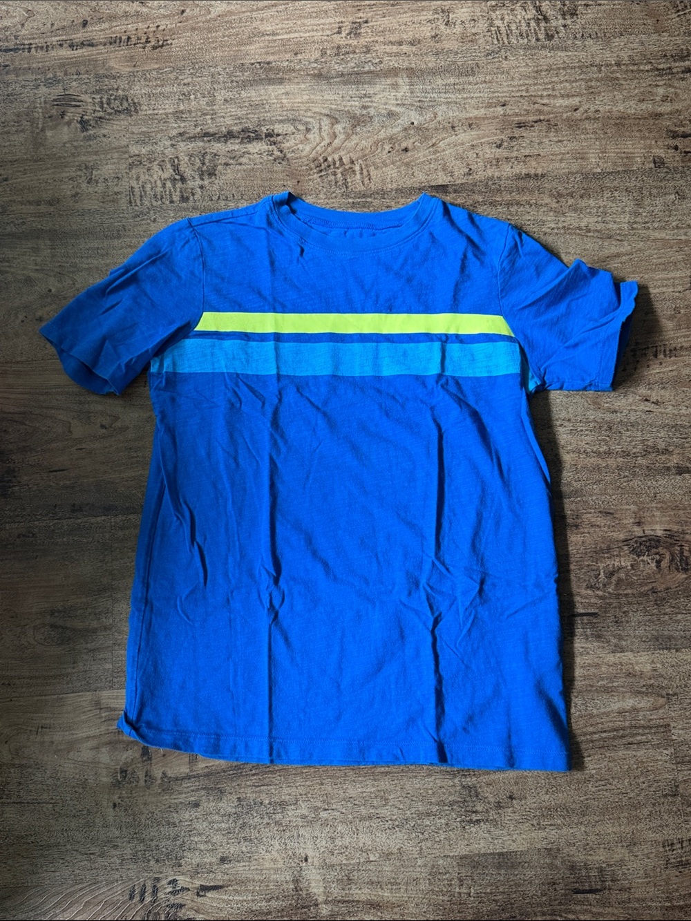 Blue Crewneck Tee with Contrast Stripes size 14/16 xl